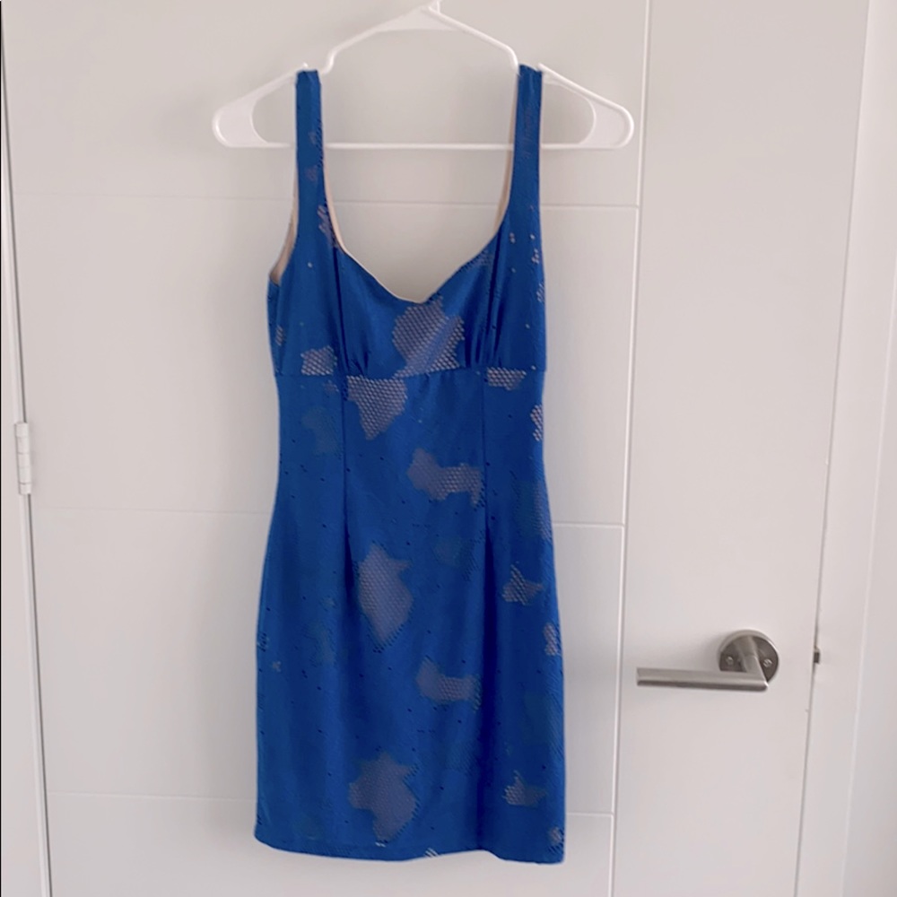 Sexy blue mini dress